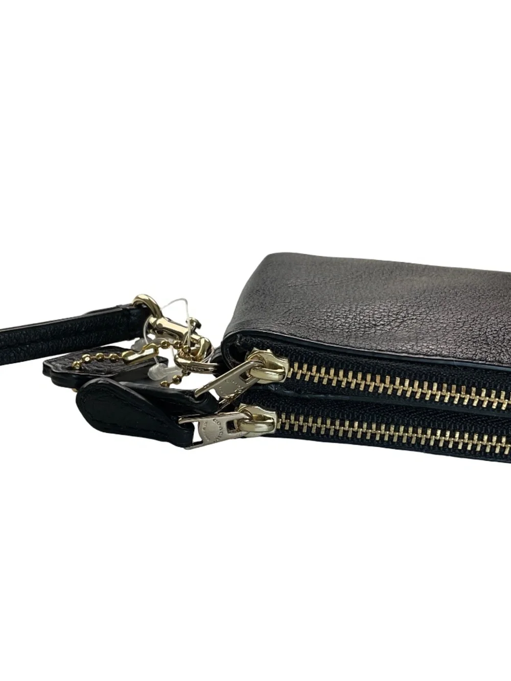 Coach Large Leather Corner Zip Wristlet Wallet